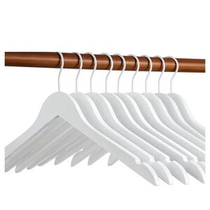 White Wooden Clothes Hangers